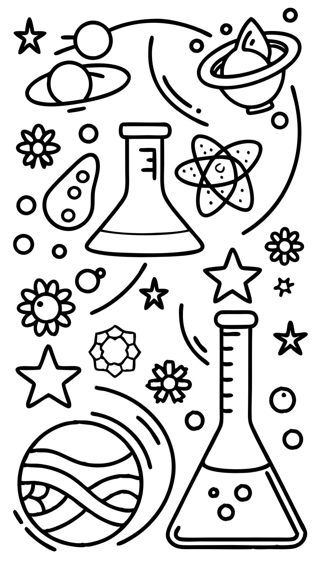 science coloring page